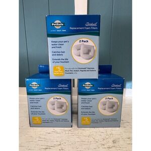PetSafe Drinkwell Replacement Foam Filters #5 PAC00-13711 2-Pack Lot of 3 (6)